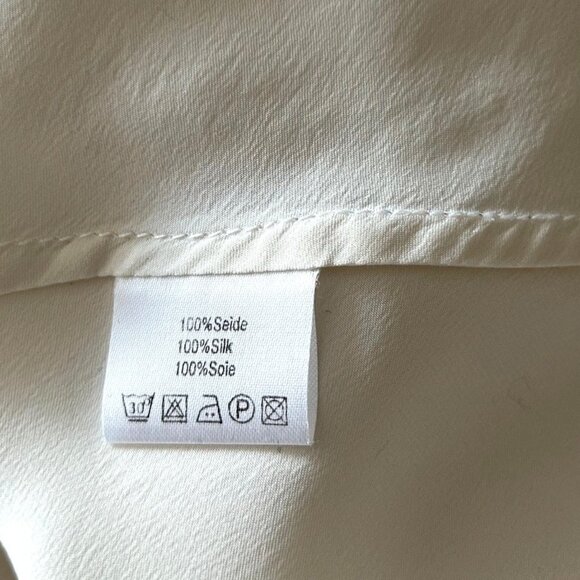 Borner Off White Silk Top SZ GB 36 - Picture 4 of 5